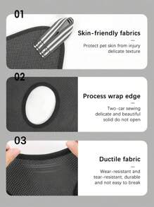 1 件透气网状宠物美容吊床适用于小型犬猫洗澡清洁烘干指甲修剪理发美容护理兽医检查便携式可调节 - 黑色 - 查看 4