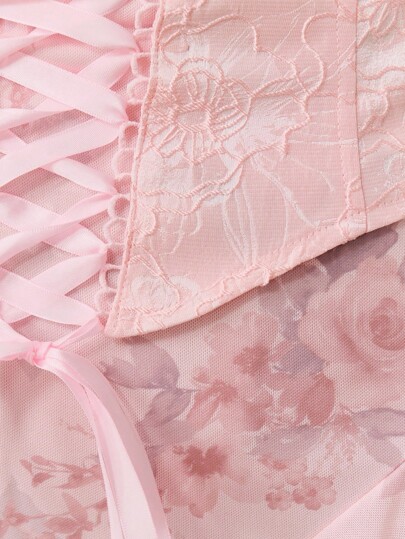 ROMWE EDITION Jupe asymétrique volantée sucrée de style kawaii grande taille