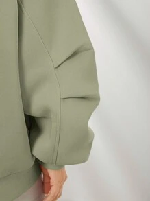 WESTFADE Summer Fleece Oversized Zip Up Long Sleeve Hoodie Graduation,Back To School Outfits,Graduation,Teacher Outfits For Women,Back To School - Mint Green - View 4