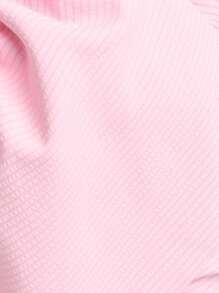 Nöista 柔美露背上衣，正面饰有大蝴蝶结和锁孔镂空设计。短款廓形，柔软纹理面料，完美契合温暖天气或层叠造型。大胆而不失优雅。 - 藕粉色 - 查看 8