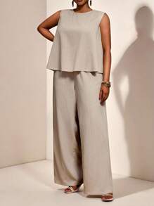 Veslaya 秋冬新品上市，女士秋冬服装，万圣节，大码女士家居服套装 - 卡其色 - 查看 9