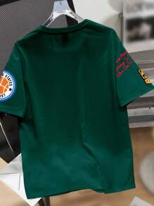 Manfinity Joysei 男士夏季标语印花圆领短袖休闲修身T恤