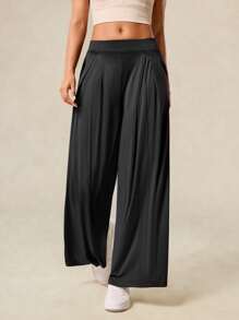 OutZeal Women Sports Pants Daily Casual Vacation UV Protection Cool Touch Wide Leg With Pocket - Black - View 8