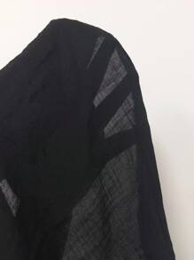 SHEIN Swim 女士度假休闲纯色镂空露背露背连衣裙夏季