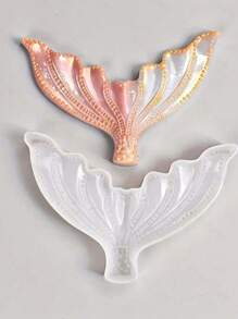 1 件美人鱼尾巴硅胶模具、蜡烛模具、肥皂模具、DIY 软陶粘土滴胶装饰模具、手工装饰艺术工具