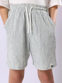 SUMWON Sommer Monaco grafischer Muster Jungen T-Shirt mit Shorts Strand Urlaubskleidung Baumwolle Oberteil leicht Lässig Streetwear Kinder Sommer Festival Spaß