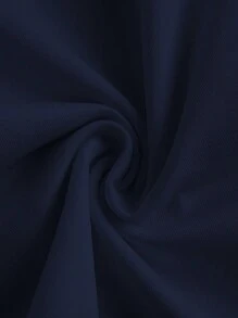 Slaydiva 1 件女式弹力修身拉链 V 领长袖休闲外套，基本款秋冬外套 - 藏蓝色 - 查看 4