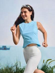 In My Nature 女士不对称下摆户外上衣，带口袋 - 藍色 - 查看 9