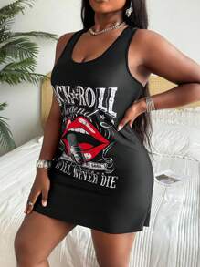 Slaydiva Bata de playa con estampado floral holgada talla grande para mujer - Negro - Ver 4