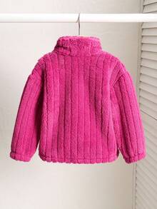 SHEIN Kleine Mädchen Gestrickter einfarbiger Plüschkragen Lässig Jacke Rosa Puffenjacke Rosa Teddy Jacke Rosa Winterjacke Rosa Borg Jacke Kinder Rosa Fleecejacke Rosa Sherpa Jacke Rosa Teddy Jacke Rosa Flauschige Jacke Rosa Jacke Rosa Flauschige Jacke Rosa Wintermantel Sherpa Jacke Rosa Borg Jacke Herbst - Heißes Pink - Übersicht 2