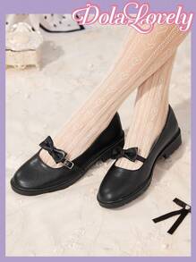 Dola Lovely 新款时尚粗跟女鞋，性感平底派对鞋