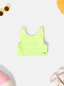 SUMWON 女童长袖防晒比基尼套装 沙滩度假泳池夏季假日防护泳衣 休闲款 - 黃色 - 查看 3