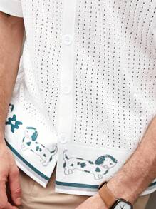 Manfinity Hypemode Men's Contrast Color Drop Shoulder Short Sleeve Casual Knit Top, Summer - Multicolor - View 6