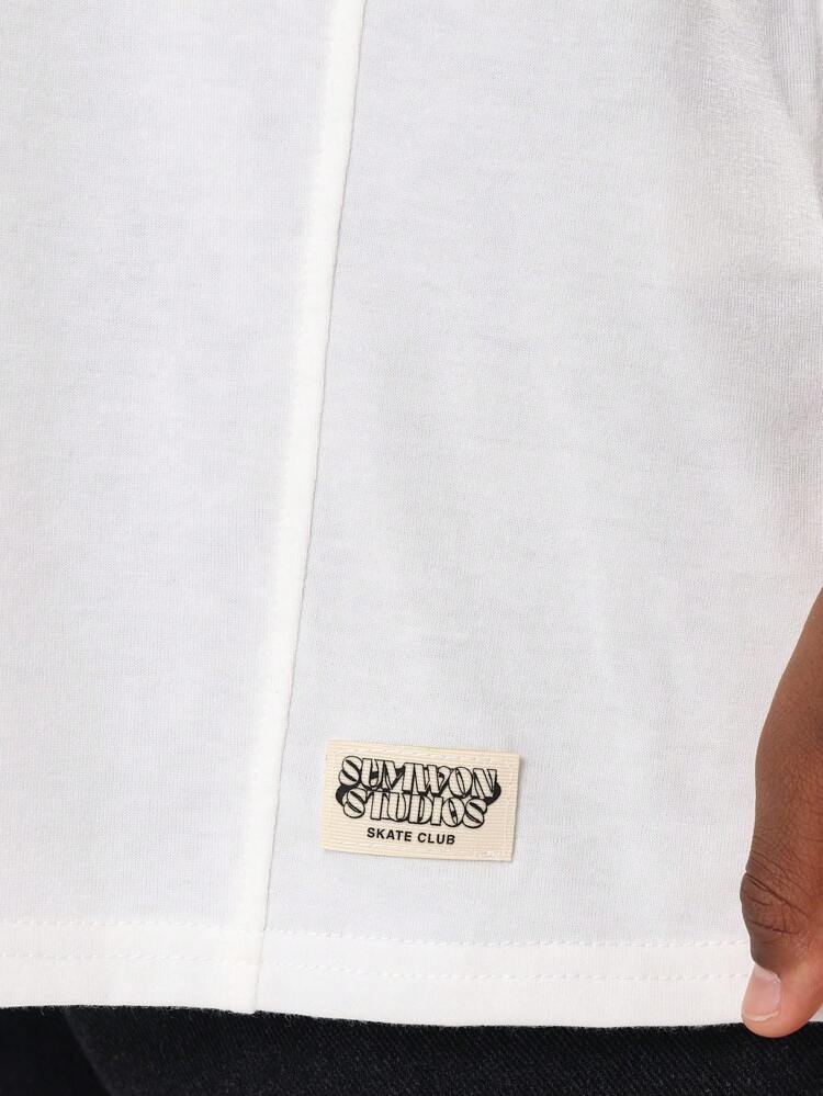 Oversized Streetwear Skater Cotton Short Sleeve T-Shirt