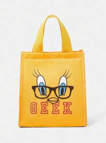 LOONEY TUNES X SHEIN Bolsa de almuerzo aislada de moda, bolsa funcional, bolsa de almuerzo, bolsa refrigeradora