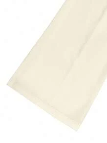 SHEIN Pantalon droit décontracté pour femmes, de couleur unie, avec rayures en forme de cure-dents sur les poches