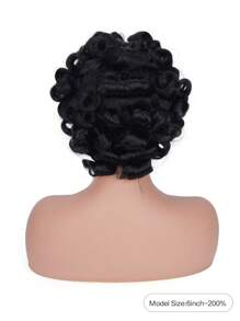 Density Pro “蓬松蓬松的卷发，100% 真人发质，带刘海，自然黑色，6 英寸长，200% 超高密度，轻松佩戴，初学者友好设计，蓬松蓬松的卷发，适合早上 9 点的发型，运动、度假、旅行、节日、舞会、户外角色扮演、校园、学校、海滩、婚礼、露营、节日装扮、夏季装扮、Vacay Vibes 魅力、优雅休闲、Y2k 时尚风格，SS25 关键词和自然发际线，可调节肩带和舒适的帽式结构” - SNatural - 查看 3