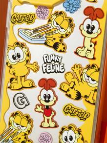 GARFIELD | SHEIN Durable Fashion Mirror Phone Case - Printed Protective Case Design - Yellow - View 7