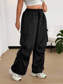 SHEIN PETITE Plus Size Short Cargo Pants