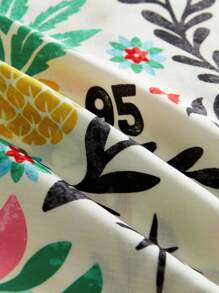 AXEPEAK Camicia estiva da uomo a maniche corte, con stampa floreale tropicale e bottoni frontali