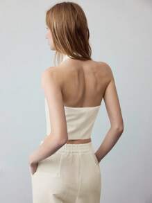 MOTF STUDIO BUTTON UP HALTER WAISTCOAT