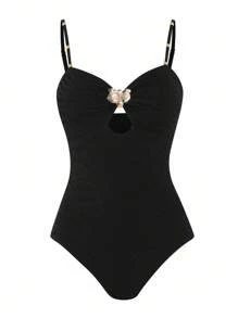 Swim Chiccia 1pc Women 2025 Summer New Textured Bandeau Strap One-Piece Swimsuit For Beach Holiday