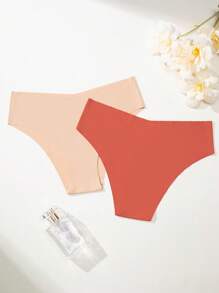 SHEIN Bộ 7 quần lót nữ màu trơn thoải mái - Nhiều màu - Xem 3