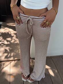 Comfortcana 女士夏季针织条纹裤 - 彩色 - 查看 3