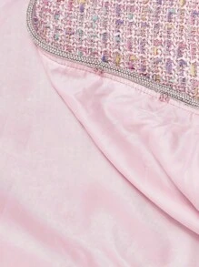 SHEIN MOD Chaqueta corta elegante de mezcla de lana para mujer, ligera, para otoño