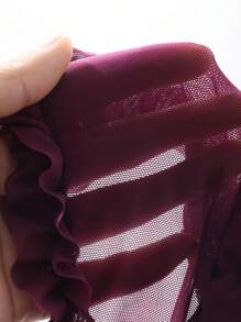 DAZY Camisón largo y sexy de encaje ajustado para mujer, vestido rojo para salir