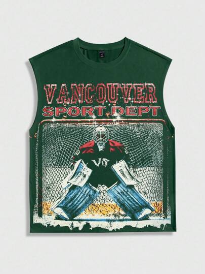 Street Life Camiseta de tirantes de hombre de uso casual diario con estampado