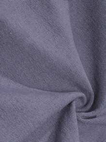 Manfinity Homme 休闲时尚街头服饰日常拉链长袖男士牛仔夹克，秋季 - 紫色 - 查看 6