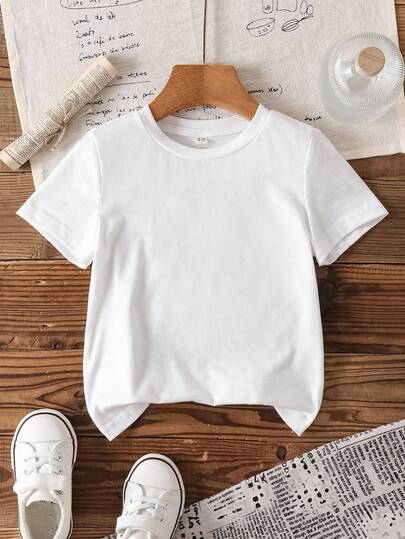 TOM & JERRY X SHEIN Young Boy's Casual Fashionable Street Style Cartoon Letter Graphic Black & White Striped Short Sleeve T-Shirt, Summer