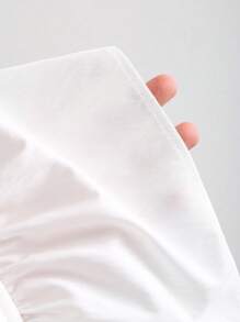 Sweetra White Casual Sleeveless Ruffle Trim Dress For Women, Summer,Ack To School Clothes - White - View 3