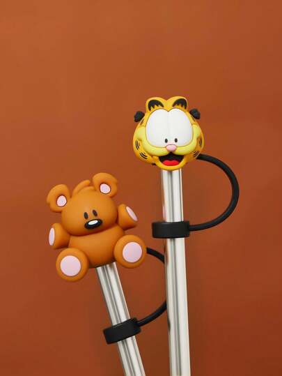 GARFIELD | SHEIN 1 st / 2 st dammtäta återanvändbara sugrörslock, lämpliga för sugrör med en diameter på 8-10 mm, dricksvatten