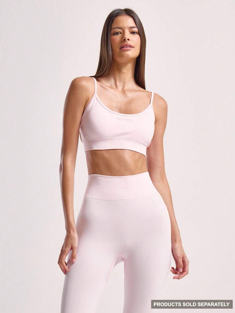 Musera Sport Backless Sports Cami Top Workout Clothes Summer Holiday Daily Sports Bra Gym Yoga Gym Fitness Pilates Casual - Pink - View 1