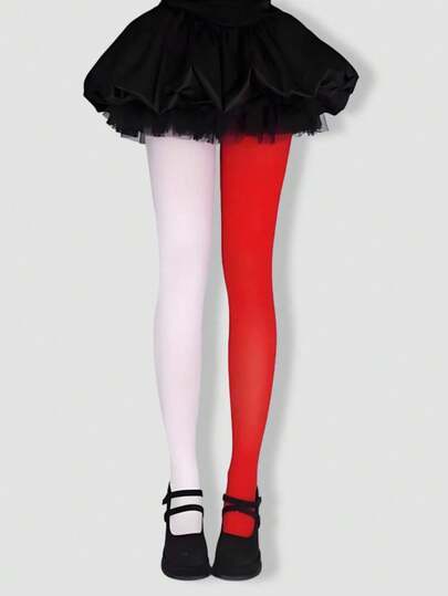 Grunge Punk 1 pezzo Collant/calze a rete/ leggings asimmetrici sexy e trasparenti ad alta elasticità per donne