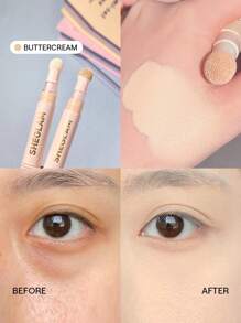 SHEGLAM 膚色提升遮瑕膏-奶油海綿頭塗抹器霧面液體遮瑕膏持久亮白色彩校正劑輕盈全天持久保濕遮瑕膏遮瑕膏 品牌 美容 化妝 化妝品 適合女性與女孩 完美搭配夏季春季 Y2K 時尚 流行 生日 母親節禮物 假期 派對準備就緒 最佳顏色 - Buttercream - 查看 1