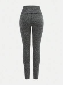 SHEIN Girlism 3条装青少年女孩修身休闲纯色紧身裤，舒适简约 - 灰色 - 查看 4