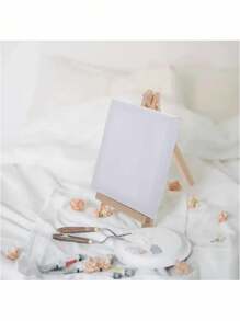 Sets de 3/6 (Caballetes + Tableros de dibujo) Juego de tableros de dibujo y caballetes en miniatura, paneles de lienzo y caballetes de madera en miniatura, tamaño del tablero de dibujo: 4"X4", tamaño del caballete: 3.1"X5.9", para pintura, pintura al óleo, grafiti DIY, artesanía de madera, caballete de pintura, tablero de lienzo, tableros de dibujo, bocetos, exhibición de arte, artesanía, vuelta al colegio - caballetes + tableros de dibujo - Ver 4