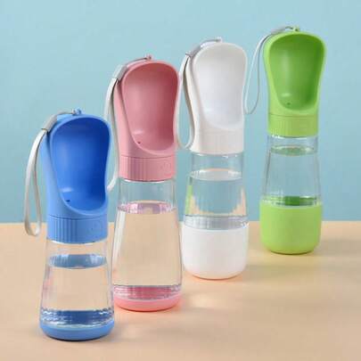 1 件便携式宠物水瓶带碗分配器，户外狗水杯狗外出狗用品