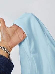 Coolane Kids Áo thun trắng cho bé gái tuổi teen Quần áo bóng đá bóng chuyền Halloween Giáng sinh Ngày đầu tiên đi học Váy quần vợt cạp chồng màu trơn - Màu xanh nhạt - Xem 6