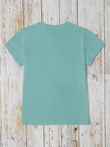 女士夏季休闲书籍和蝴蝶结印花圆领T恤