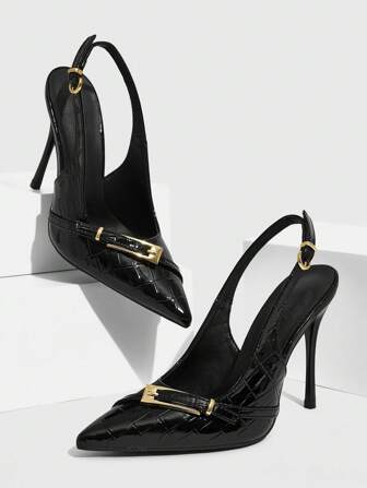 CUCCOO SZL Sapato de Salto Alto Estilo Lolita com Tira Nas Costas e Decoração de Borboleta, para Uso no Escritório, Vinho Tinto