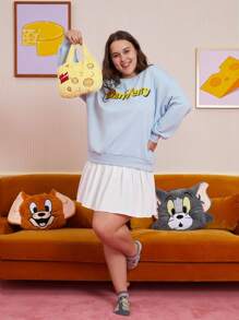 TOM & JERRY X SHEIN Foldable 2-in-1 Pillow Blanket
