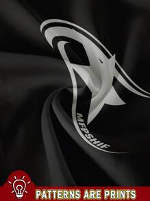 Coolane 复古星形图案露肩紧身休闲长袖女式 T 恤 - 黑色 - 查看 3