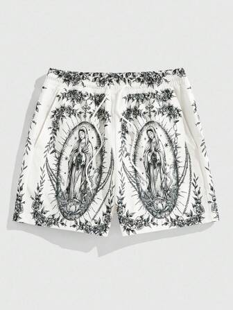 Street Life Pantalones cortos con bolsillos y cordón para cintura para hombres, apropiados para el verano