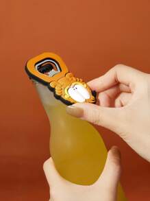 GARFIELD | SHEIN Interesting Animal Shape Refrigerator Magnet, Good Decoration For Refrigerator, Bottle Opener, Suitable For Kitchen,Drinking - Multicolor - View 2