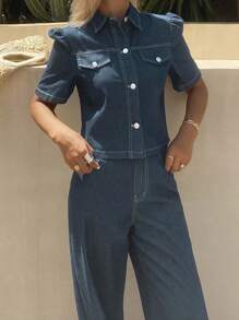 DAZY 新款夏季女式宽松休闲牛仔套装
