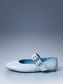 CUCCOO GRLICON 女士 Y2K 风格平底鞋，适合朋克、骑行者、酷女孩、万圣节、圣诞节、派对装扮